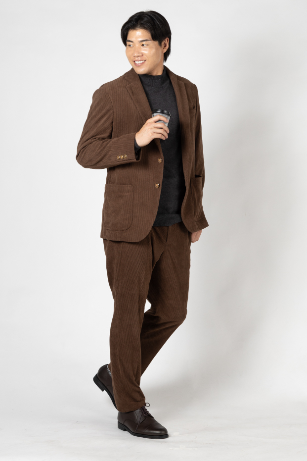 コーデュロイ ストレッチ セットアップスーツ